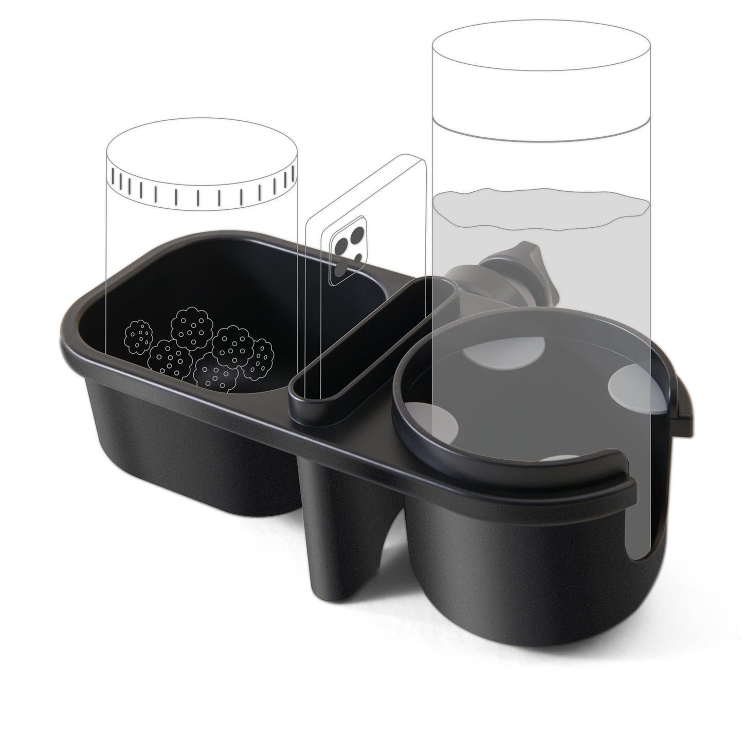 3-in-1 Stroller Cup Holder Organizer