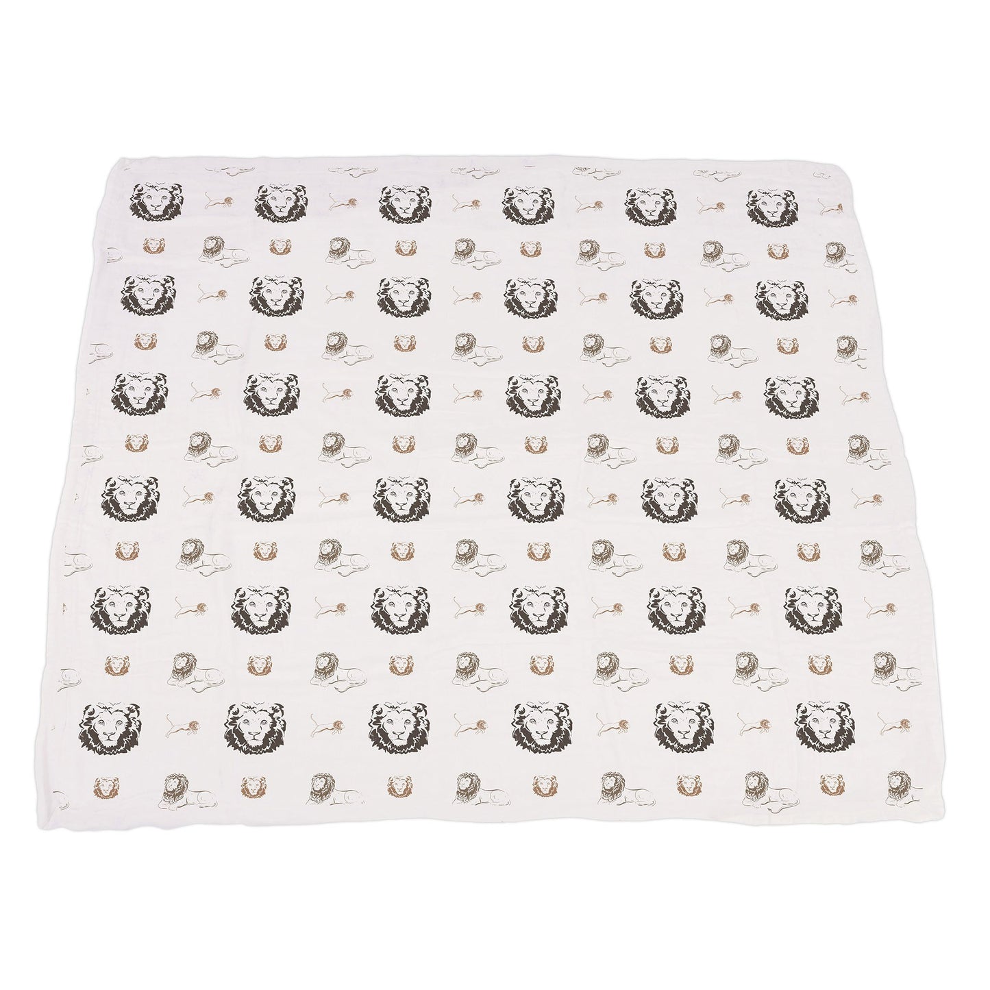 Lion, Rhinos, and Elephants Bamboo Blanket