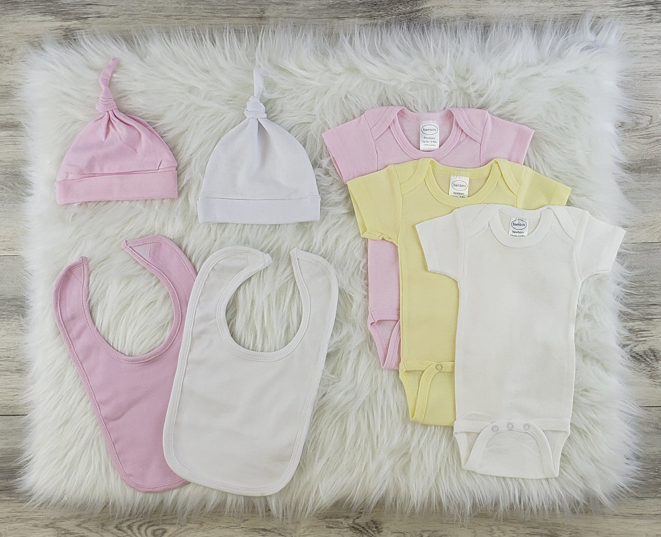 Baby Girl Essentials Clothes Set (7 Pieces)
