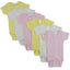 Pastel Girls' Short Sleeve Onesies (6 Pack)