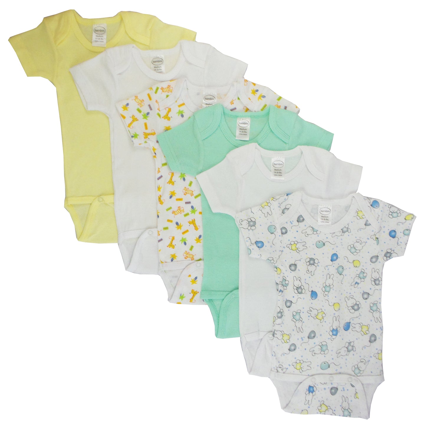 Boys' Short Sleeve Onesies (6 Pack)