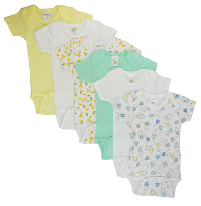 Boys' Short Sleeve Onesies (6 Pack)