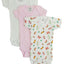 Preemie Girls Printed Short Sleeve Onesies (3 Pack)