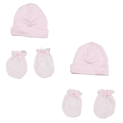 Girls' Hat and Mittens (4 Pieces)