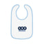 Belleubleu Bib with Contrast Trim, Cute Toddler Feeding Bib, Gifts for New Parents, Baby Shower Essentials, Everyday Feeding Bib