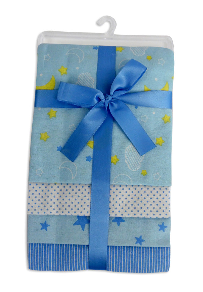 Blue Flannel Blanket (4 pack)