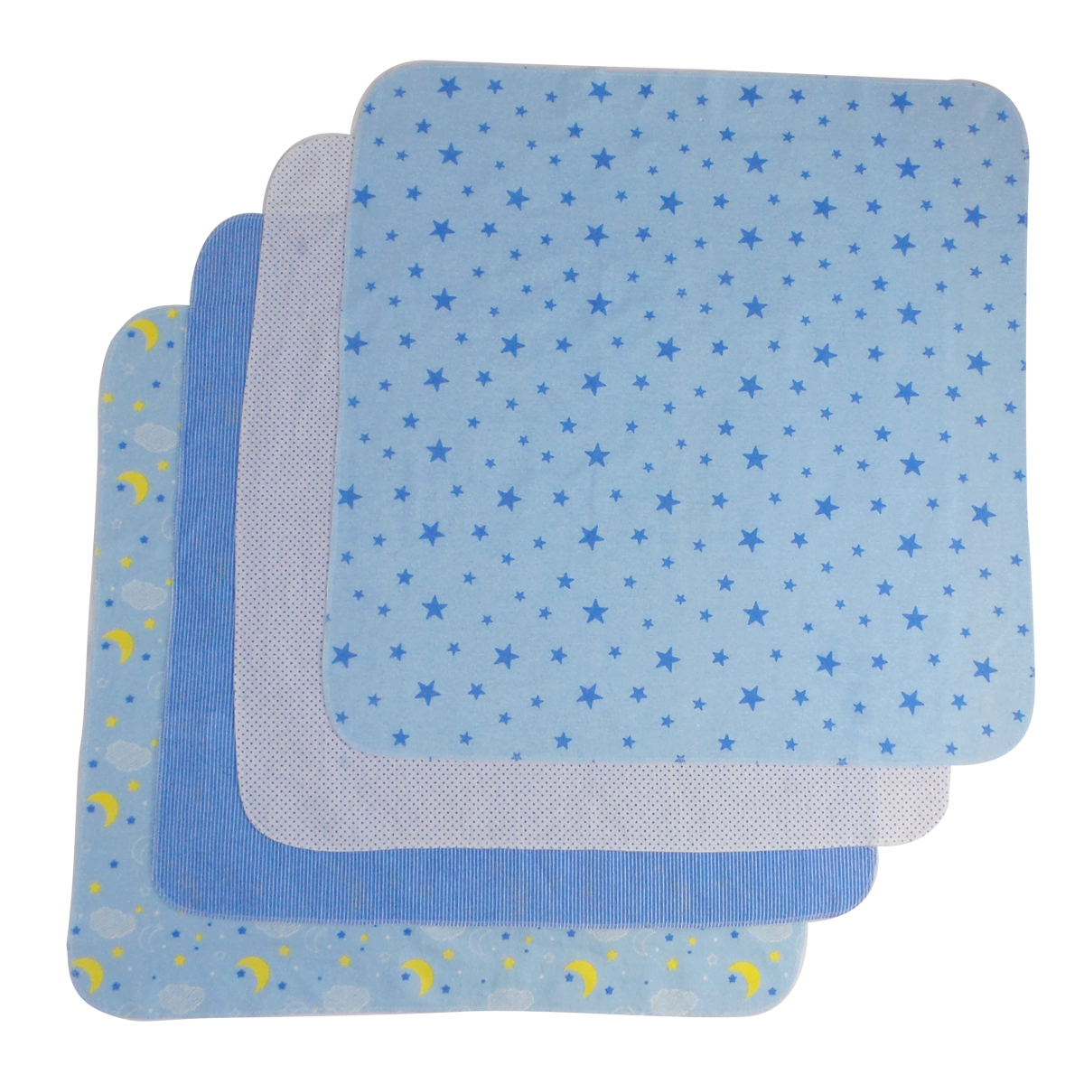 Blue Flannel Blanket (4 pack)
