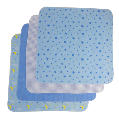 Blue Flannel Blanket (4 pack)