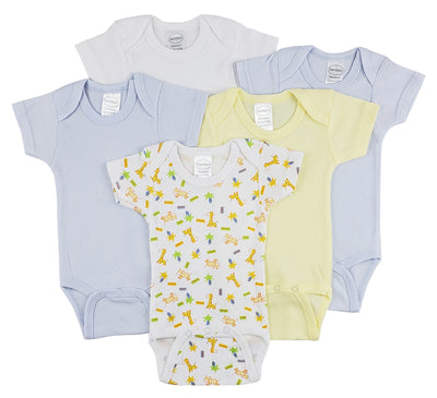 Baby Boy Short Sleeve Onesies (5 Pack)