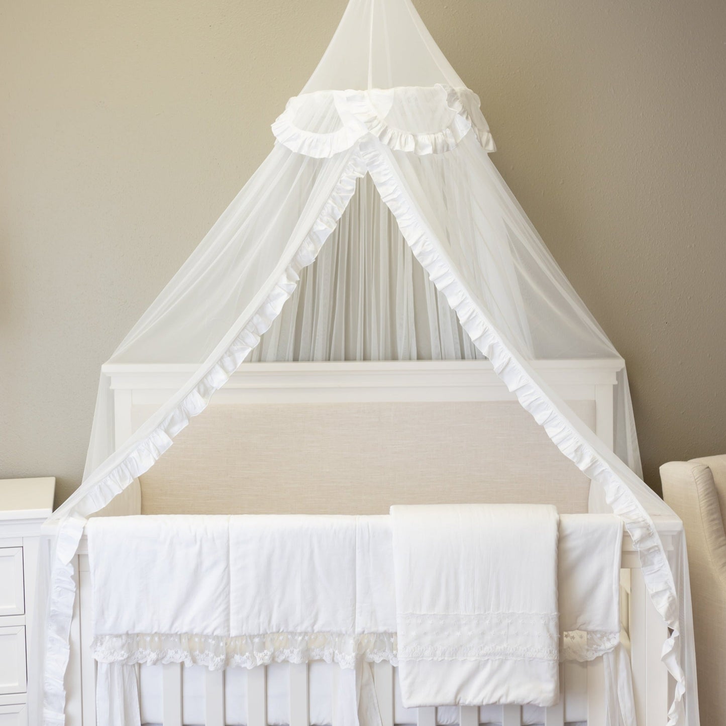 White Tulle Canopy for Baby Crib