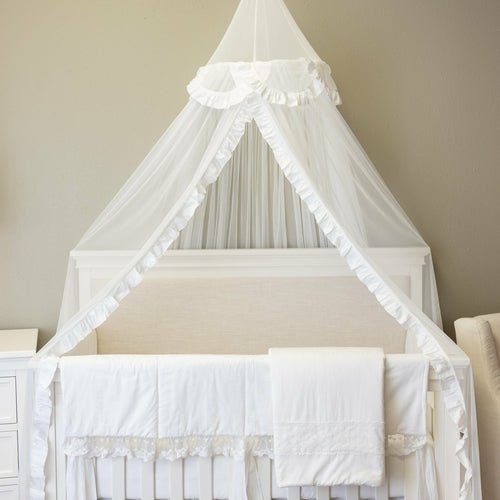 White Tulle Canopy for Baby Crib