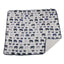 Blue Elephant and Spotted Waves Bamboo Blanket