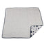 Blue Elephant and Spotted Waves Bamboo Blanket