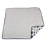 Blue Elephant and Spotted Waves Bamboo Blanket