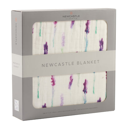 Lavender and White Blanket