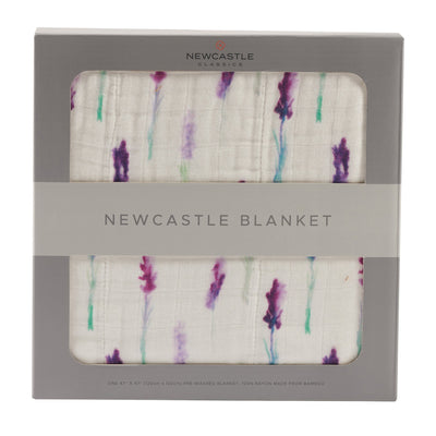 Lavender and White Blanket