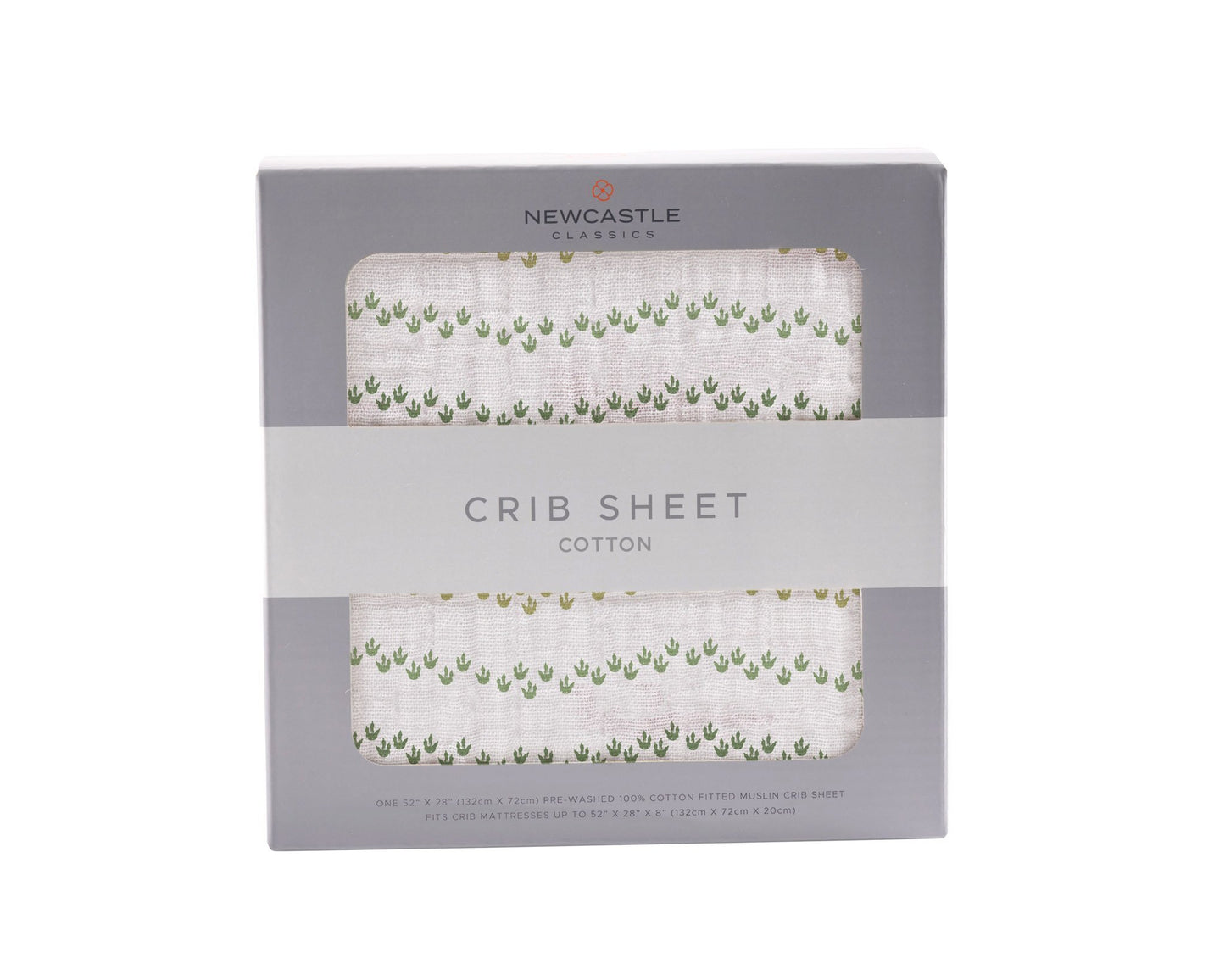 Dino Feet Cotton Crib Sheet