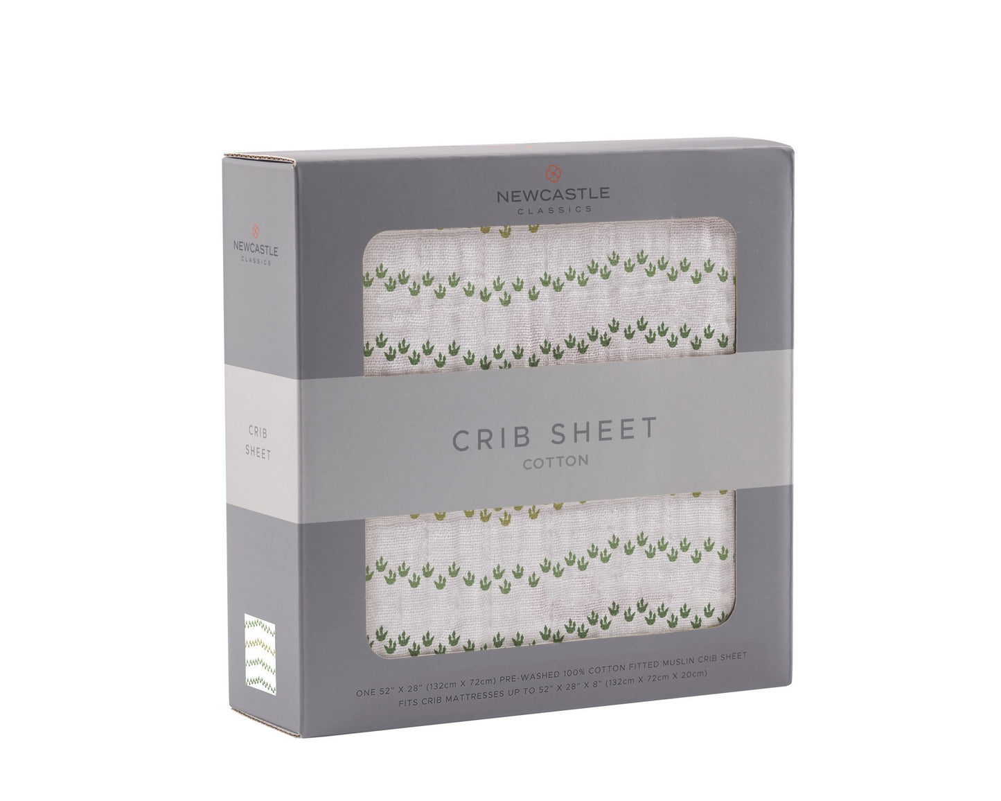 Dino Feet Cotton Crib Sheet