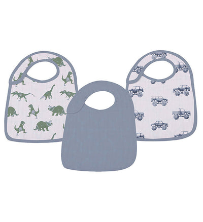 Cotton Snap Bibs (3 Pack)