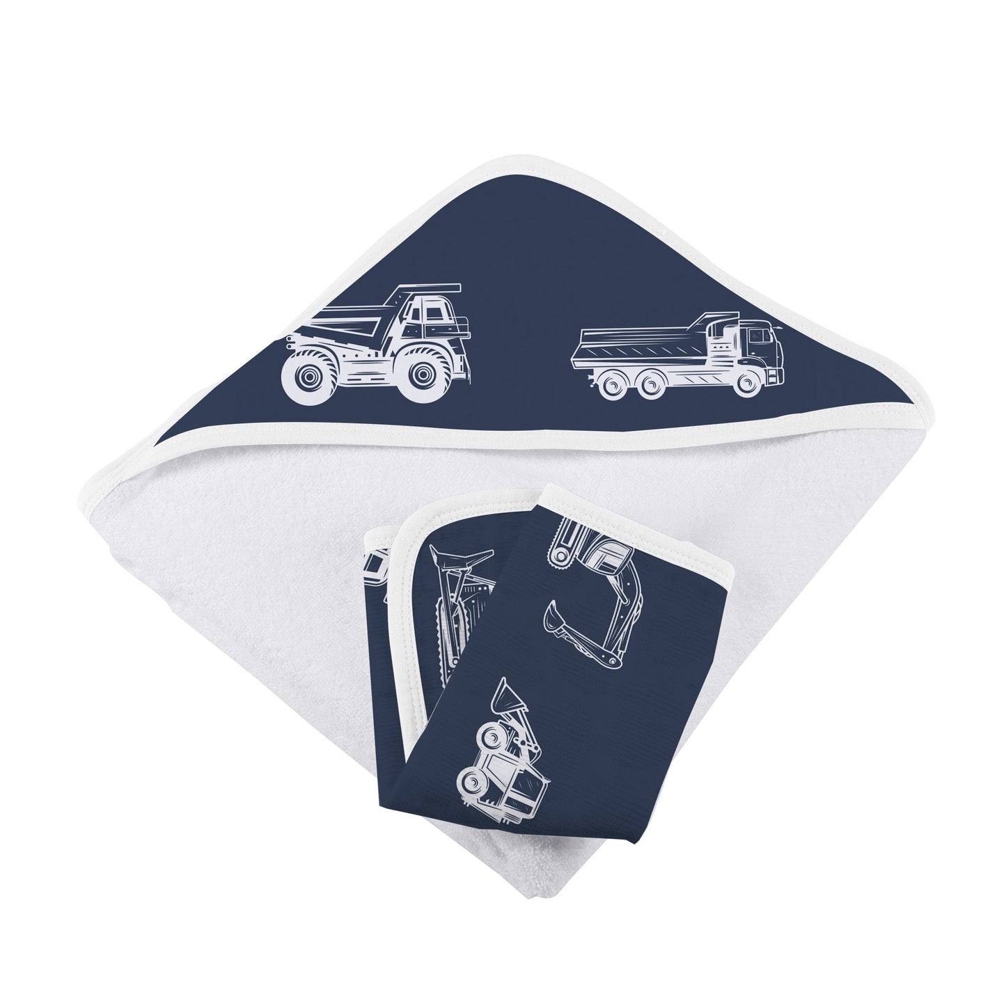 Trucks Hooded Towel and Washcloth Set