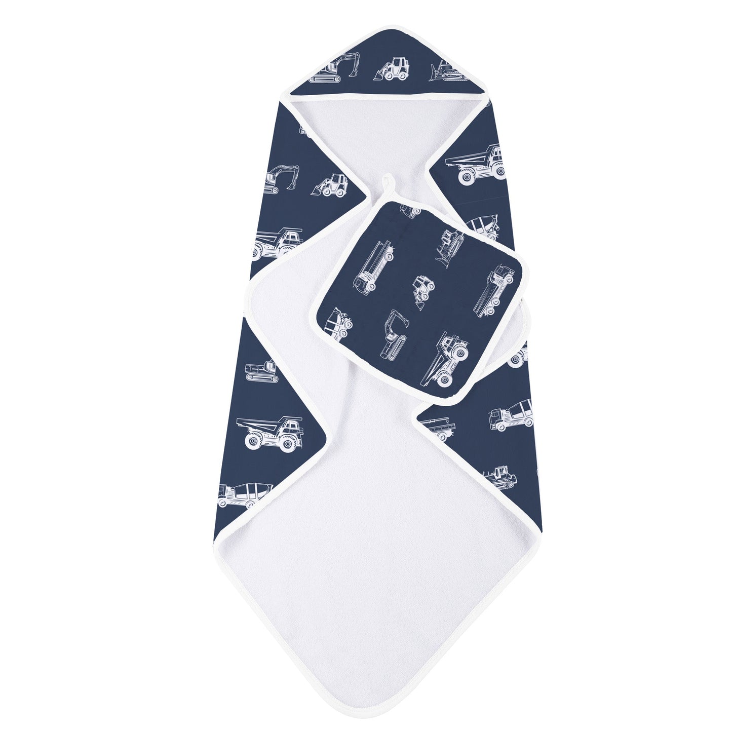 Trucks Hooded Towel and Washcloth Set