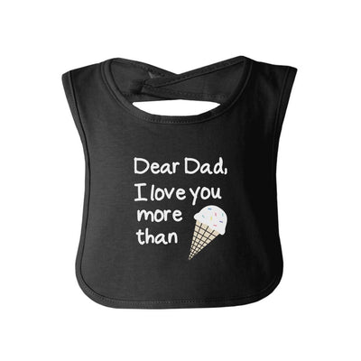 "Dad I Love You More Than Ice Cream" Snapback Bib