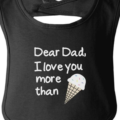 "Dad I Love You More Than Ice Cream" Snapback Bib
