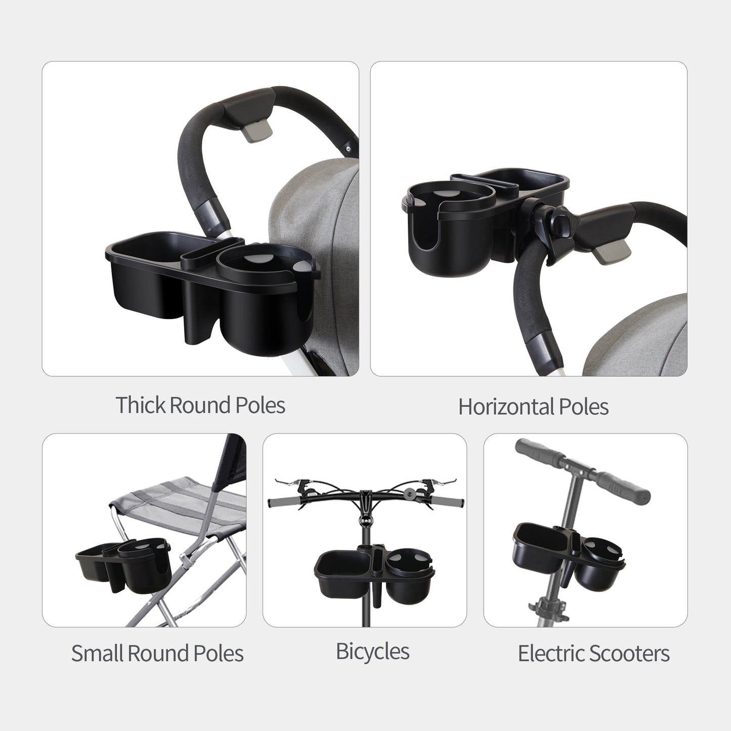 3-in-1 Stroller Cup Holder Organizer
