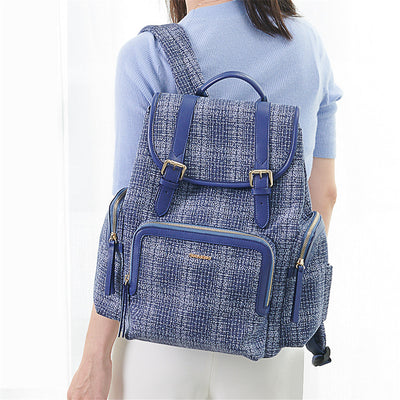 Fashion Tweed Baby Diaper Bag Backpack