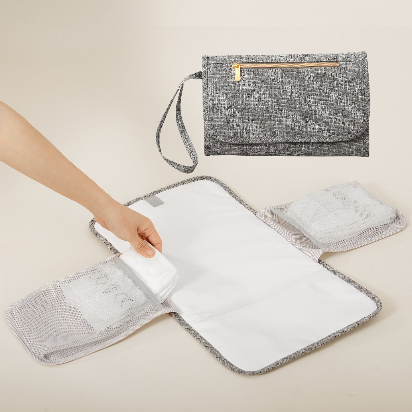 Diaper Backpack with Built-in Foldable Change Pad