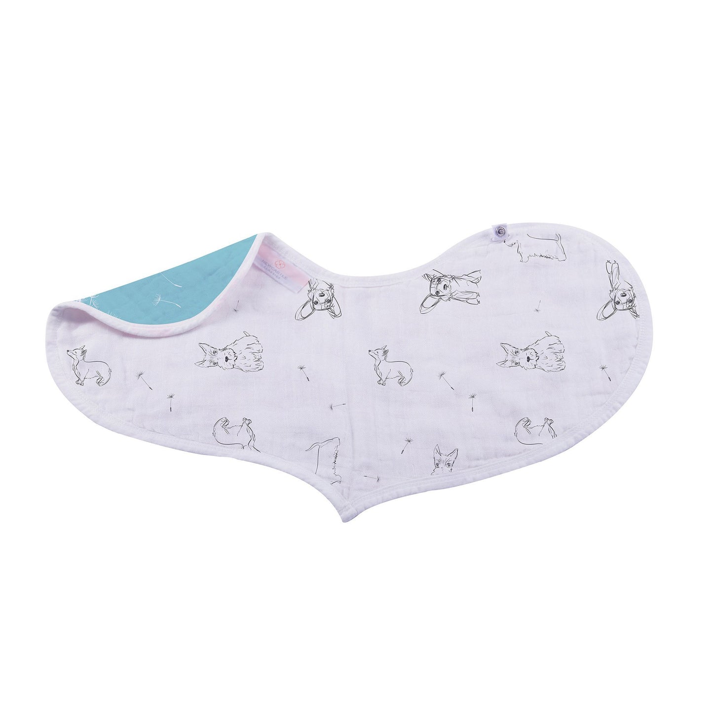 Cats, Dandelions, and Stripes Bamboo Bibs (2 Pack)